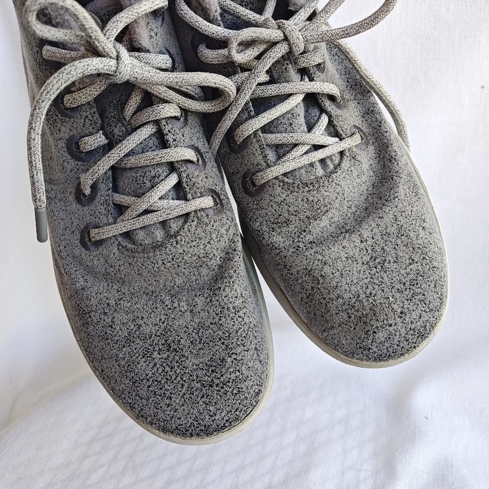 Allbirds Wool Runner-up Mizzles Gray Mens Wool Hightop Sneaker 12 Lace Up Casual